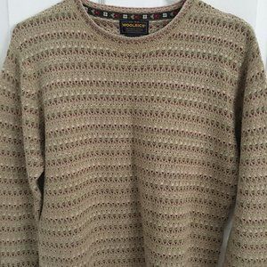 Woolrich Khaki wool knitwear long sleeve top, W M